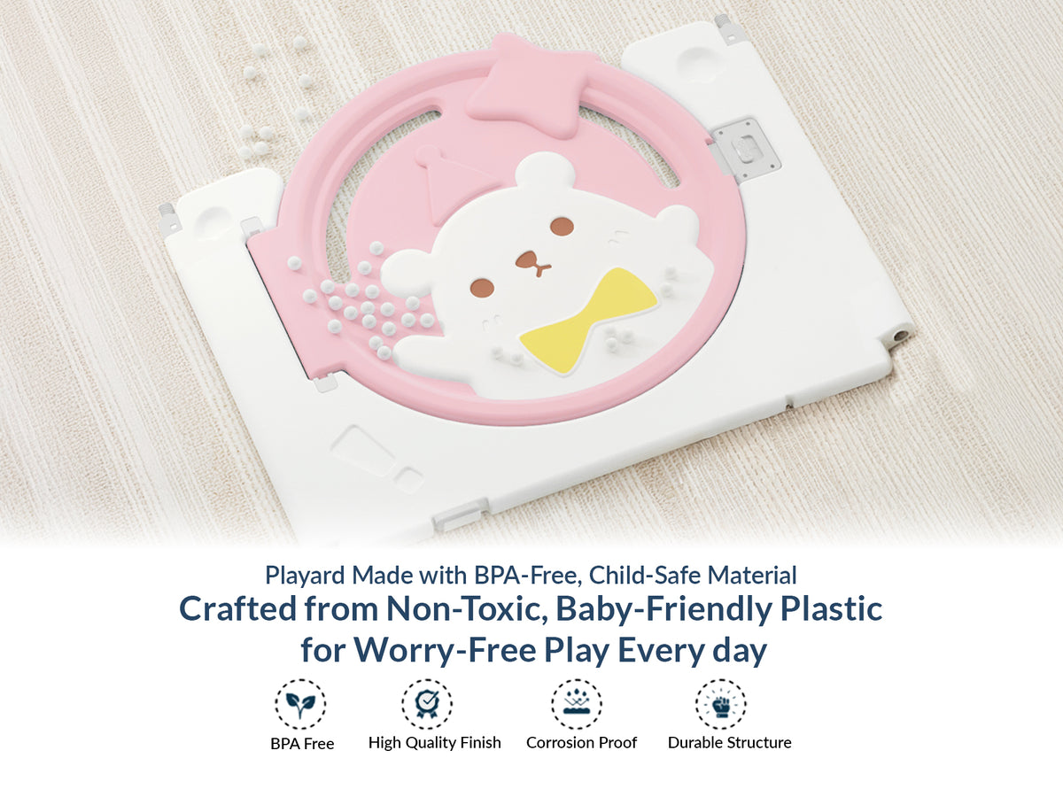 Bear Indoor and Outdoor Activity Play Yard