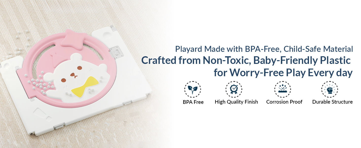 Bear Indoor and Outdoor Activity Play Yard