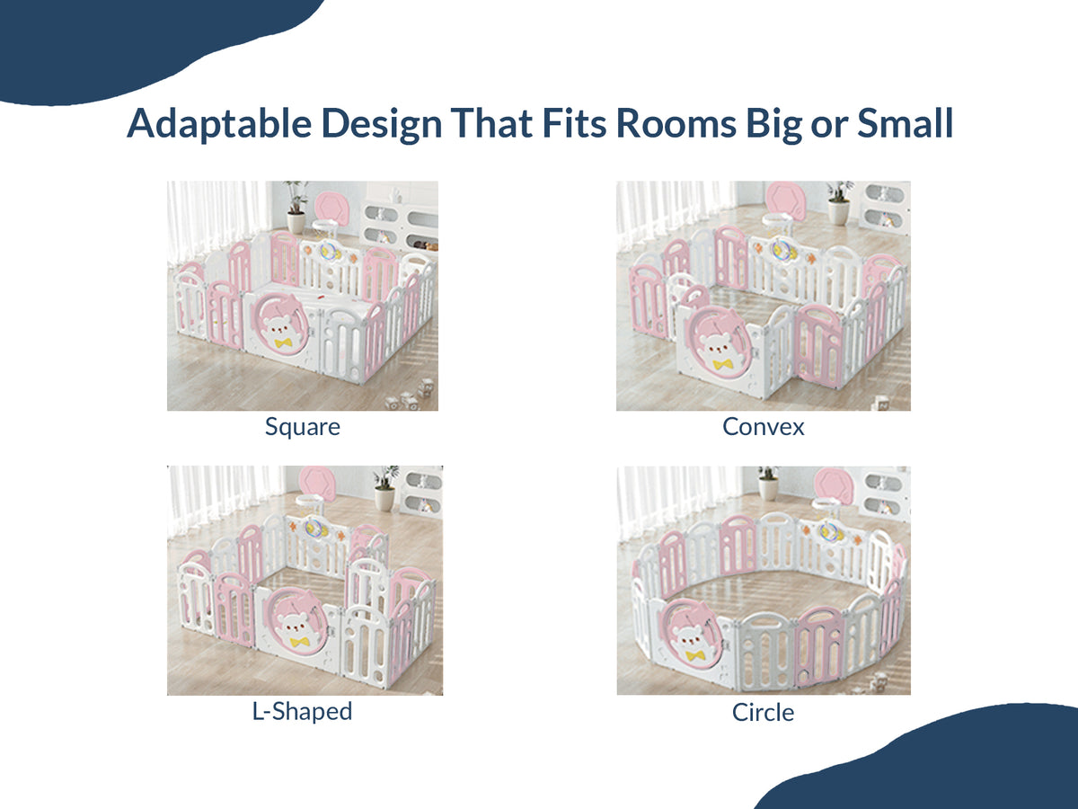 Bear Indoor and Outdoor Activity Play Yard