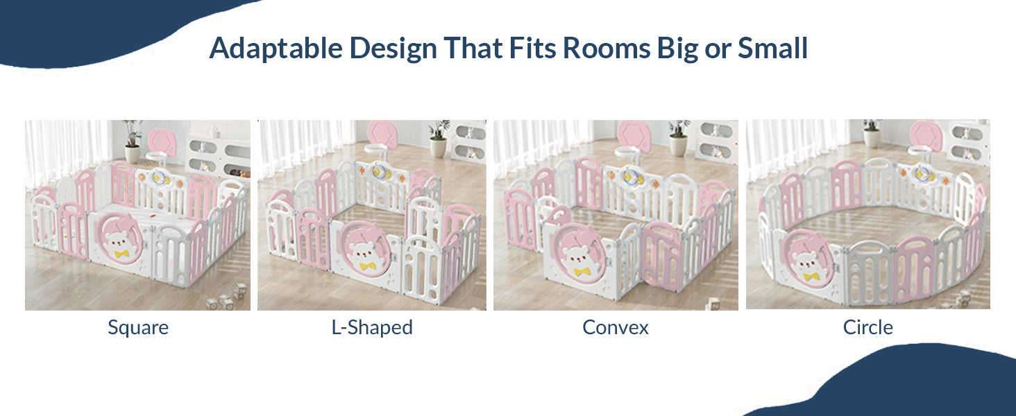 Bear Indoor and Outdoor Activity Play Yard