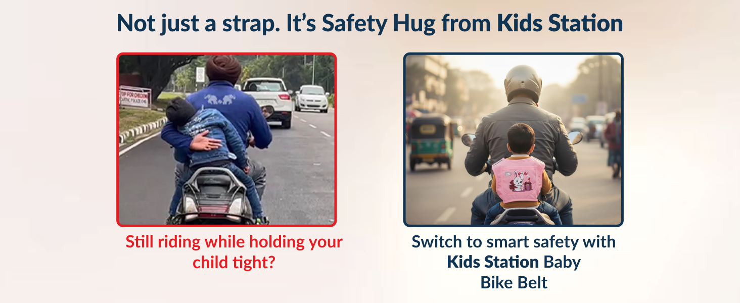 Two-Wheeler Safety Belt for Kids Protection