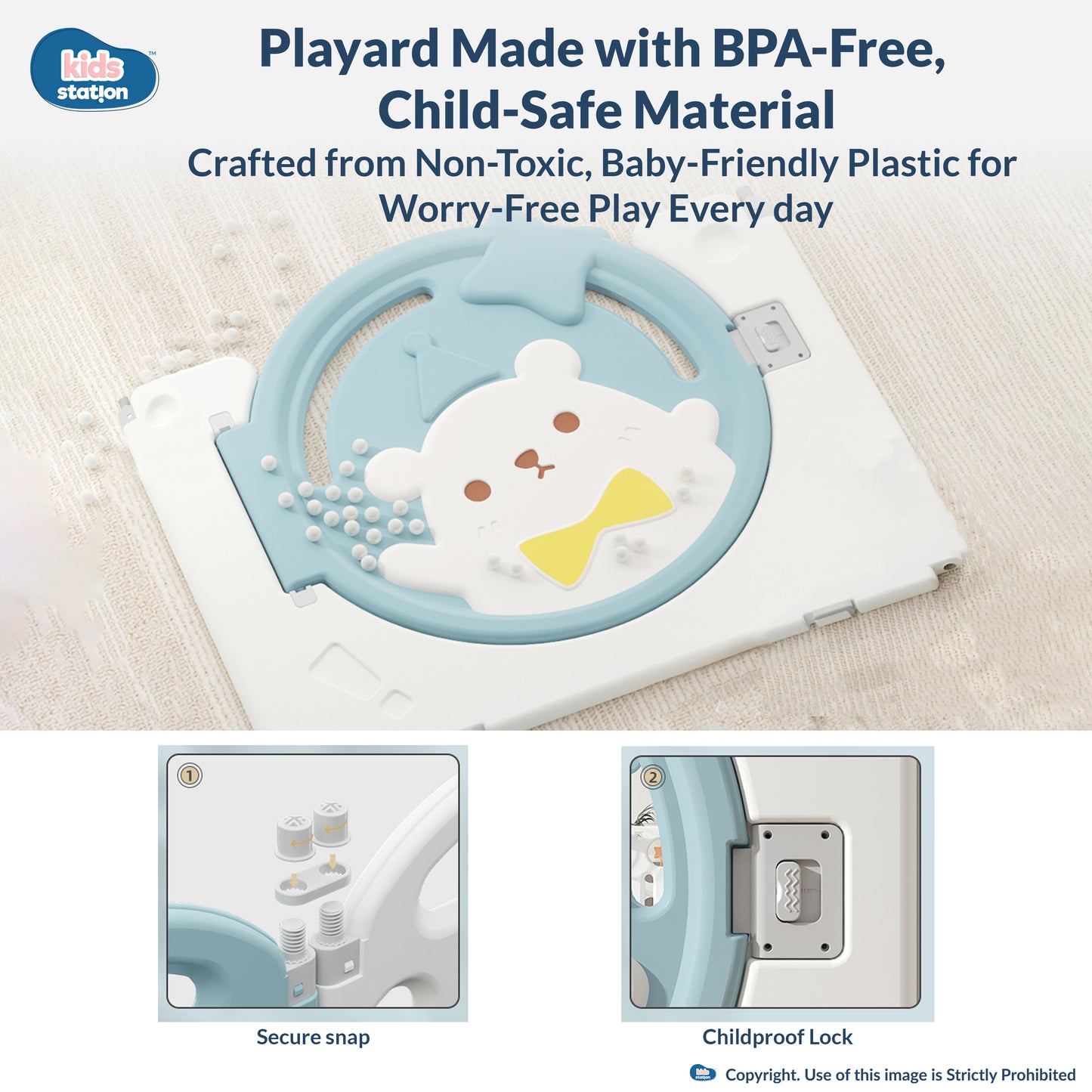 Bear Indoor and Outdoor Activity Play Yard