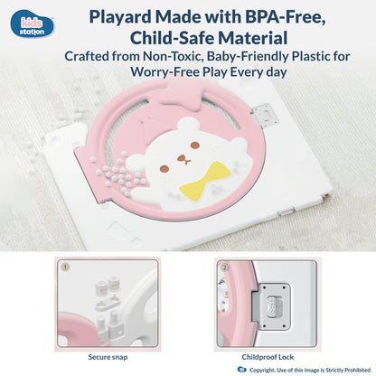 Bear Indoor and Outdoor Activity Play Yard