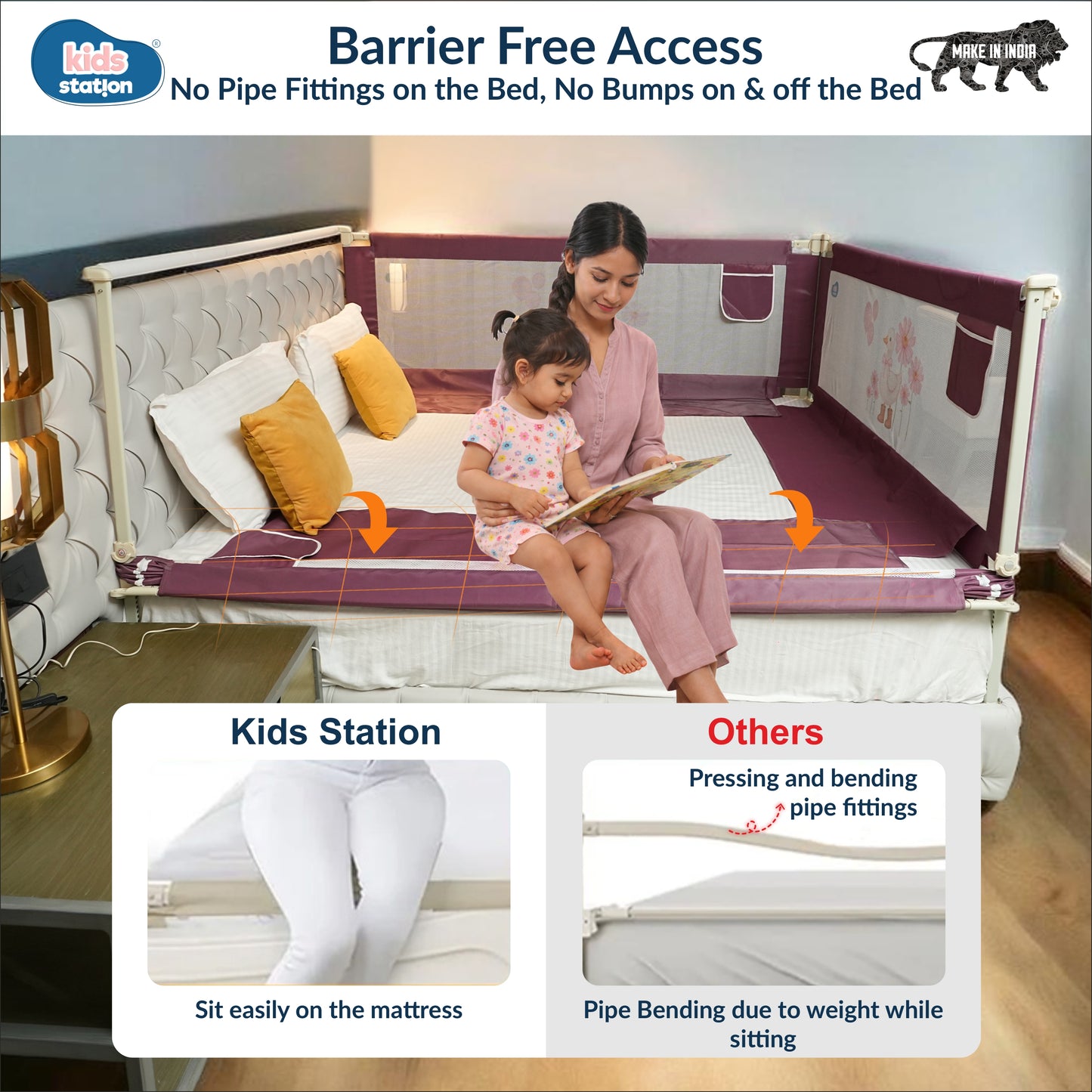 3-Side PREMIUM Bed Rail for New Model