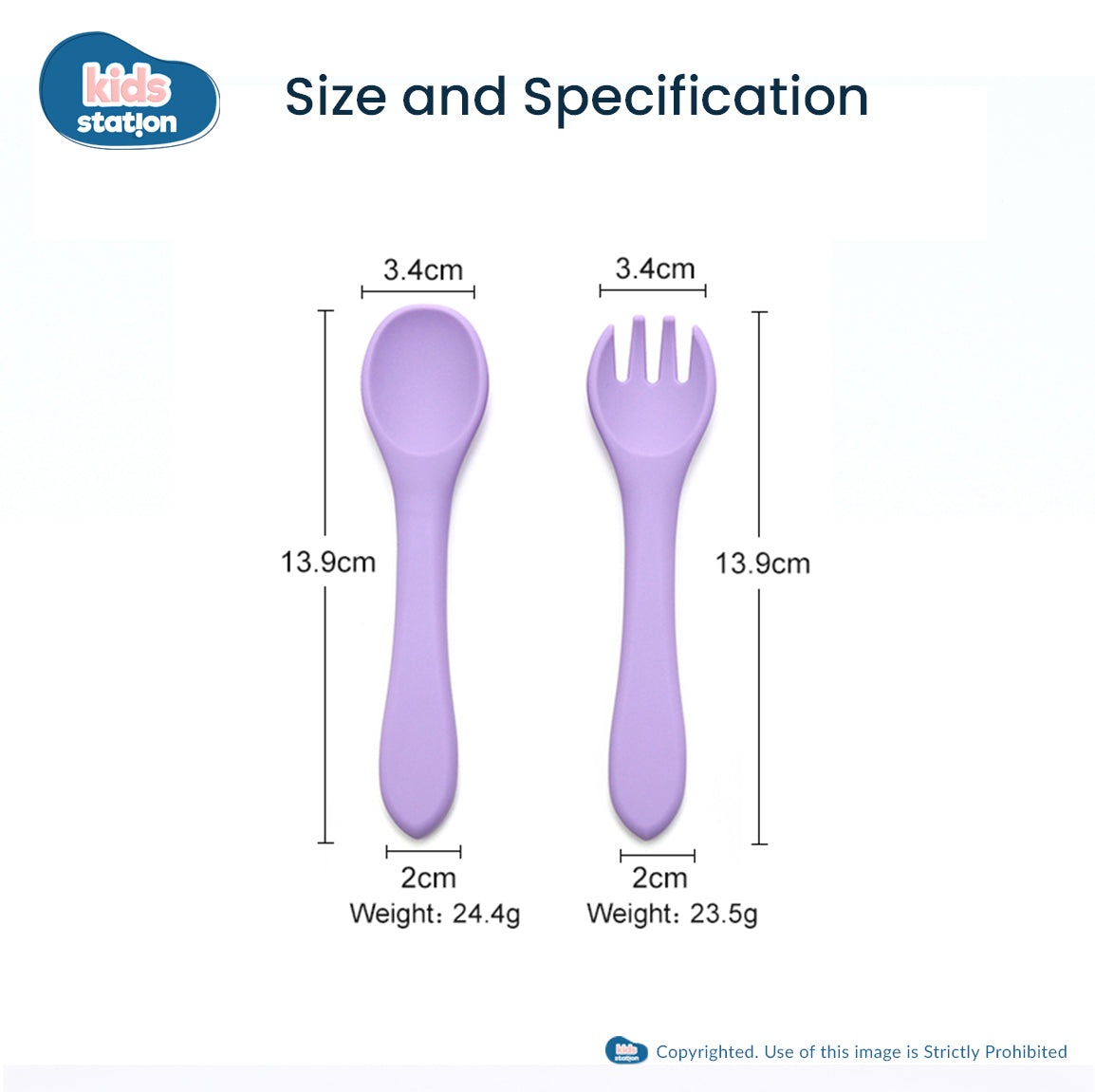 Silicone Spork & Spoon Set – Safe Feeding for Babies