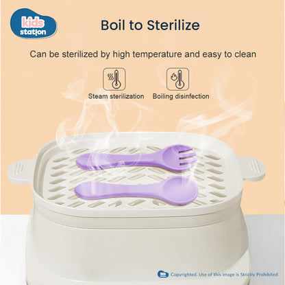 Silicone Spork & Spoon Set – Safe Feeding for Babies