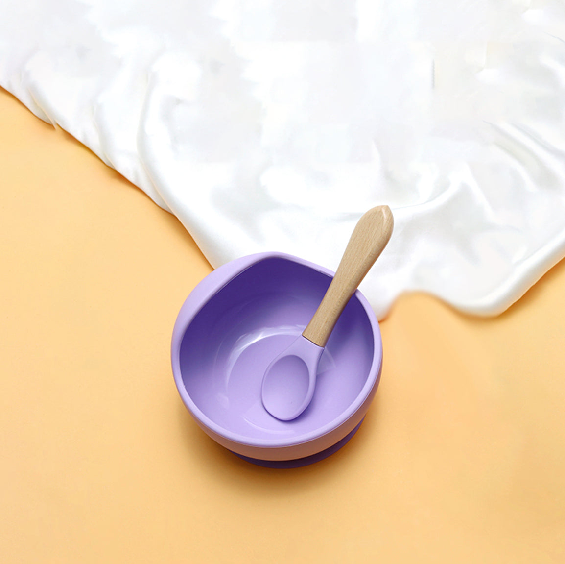 Baby Feeding Bowl & Spoon – Mess-Free Mealtime Essentials Purple