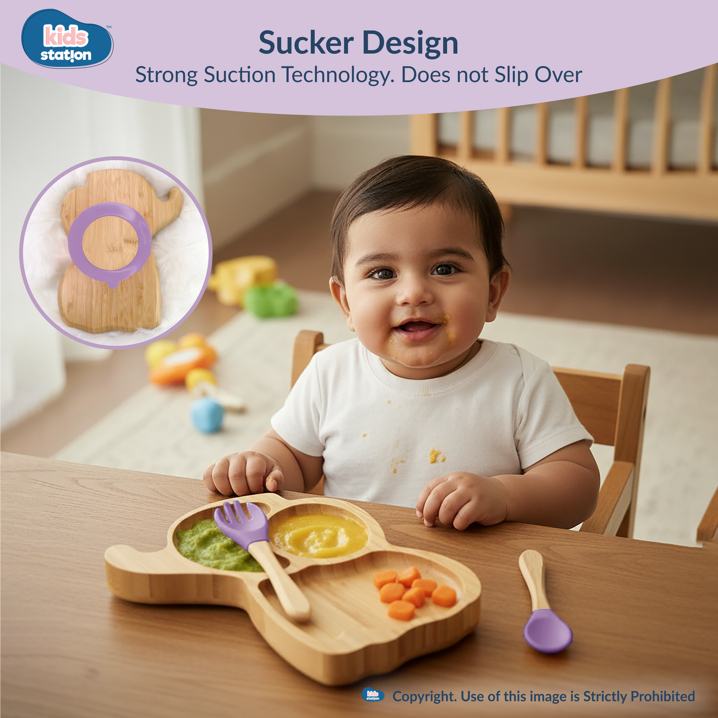 Elephant Eco Friendly Baby Bamboo Feeding Set