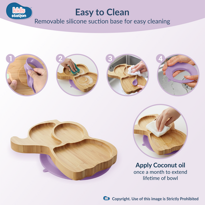 Elephant Eco Friendly Baby Bamboo Feeding Set