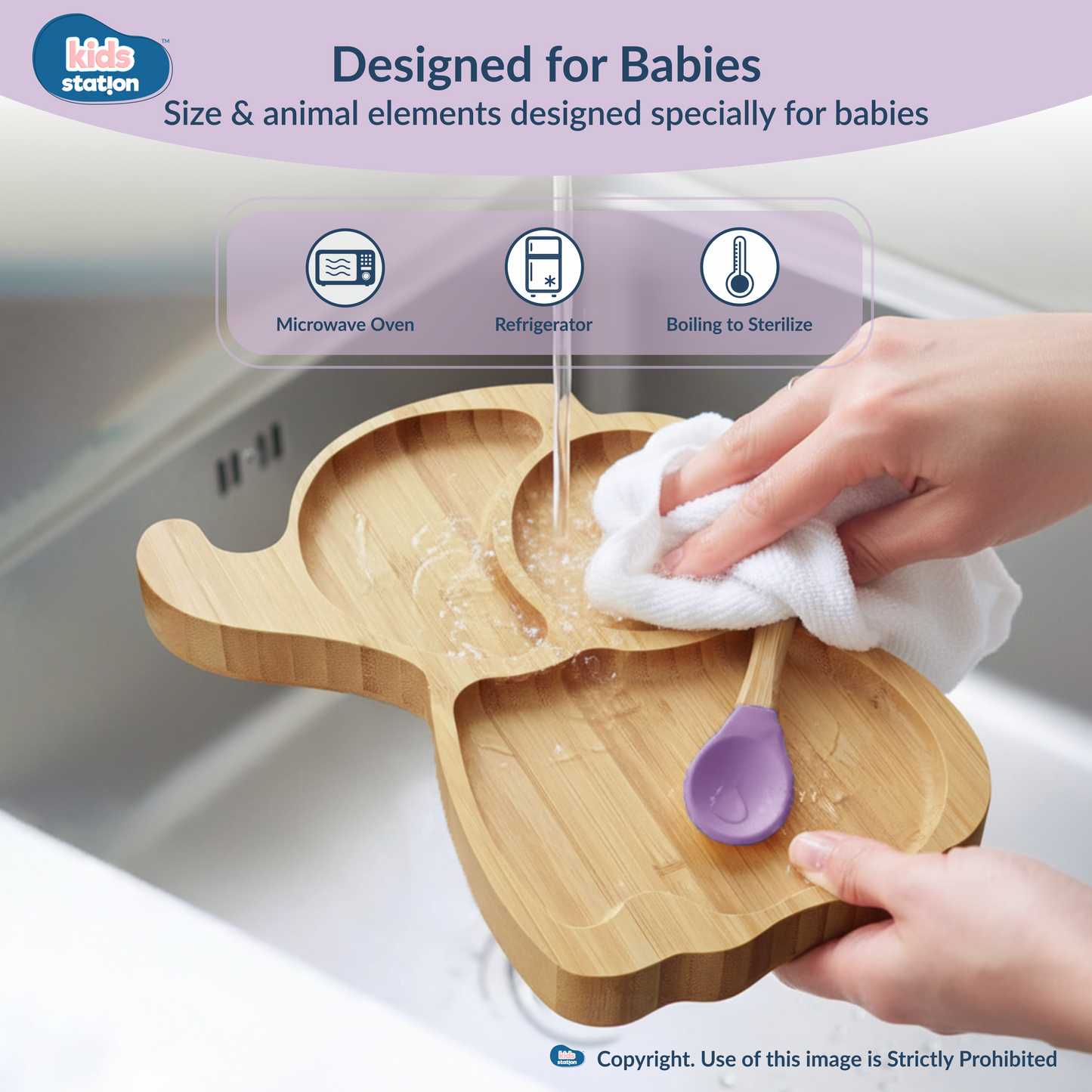 Elephant Eco Friendly Baby Bamboo Feeding Set