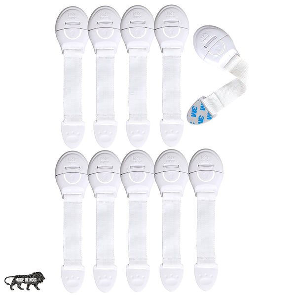 Kids Station™ Made In India Pack of 10 White Furniture Safety Locks