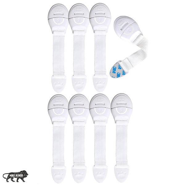 Kids Station™ Made In India Pack of 8 White Furniture Safety Locks