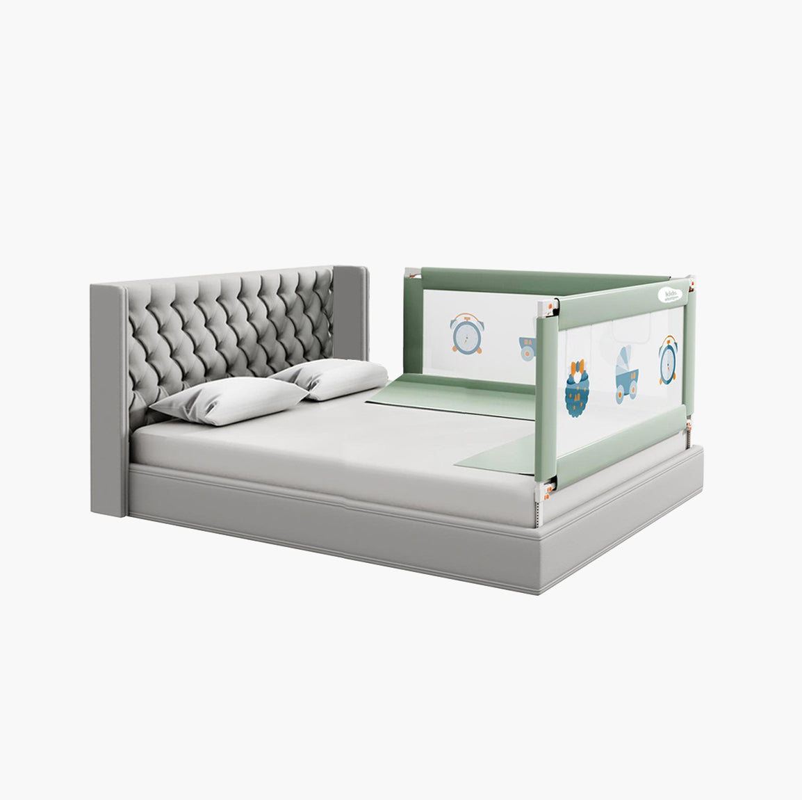 2-Side Foldable Old Model Baby Bed Rail Guard