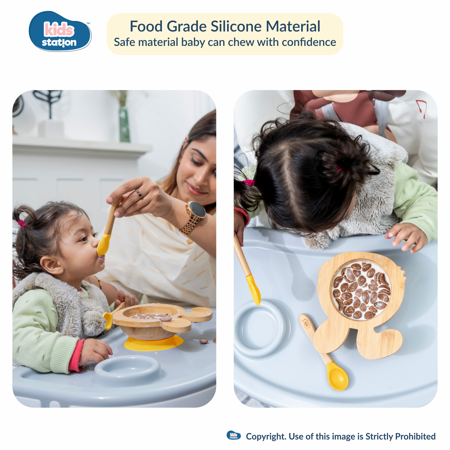 EcoBunny Bamboo Baby Tableware Set for Babies