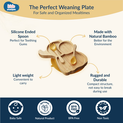 Elephant Eco Friendly Baby Bamboo Feeding Set