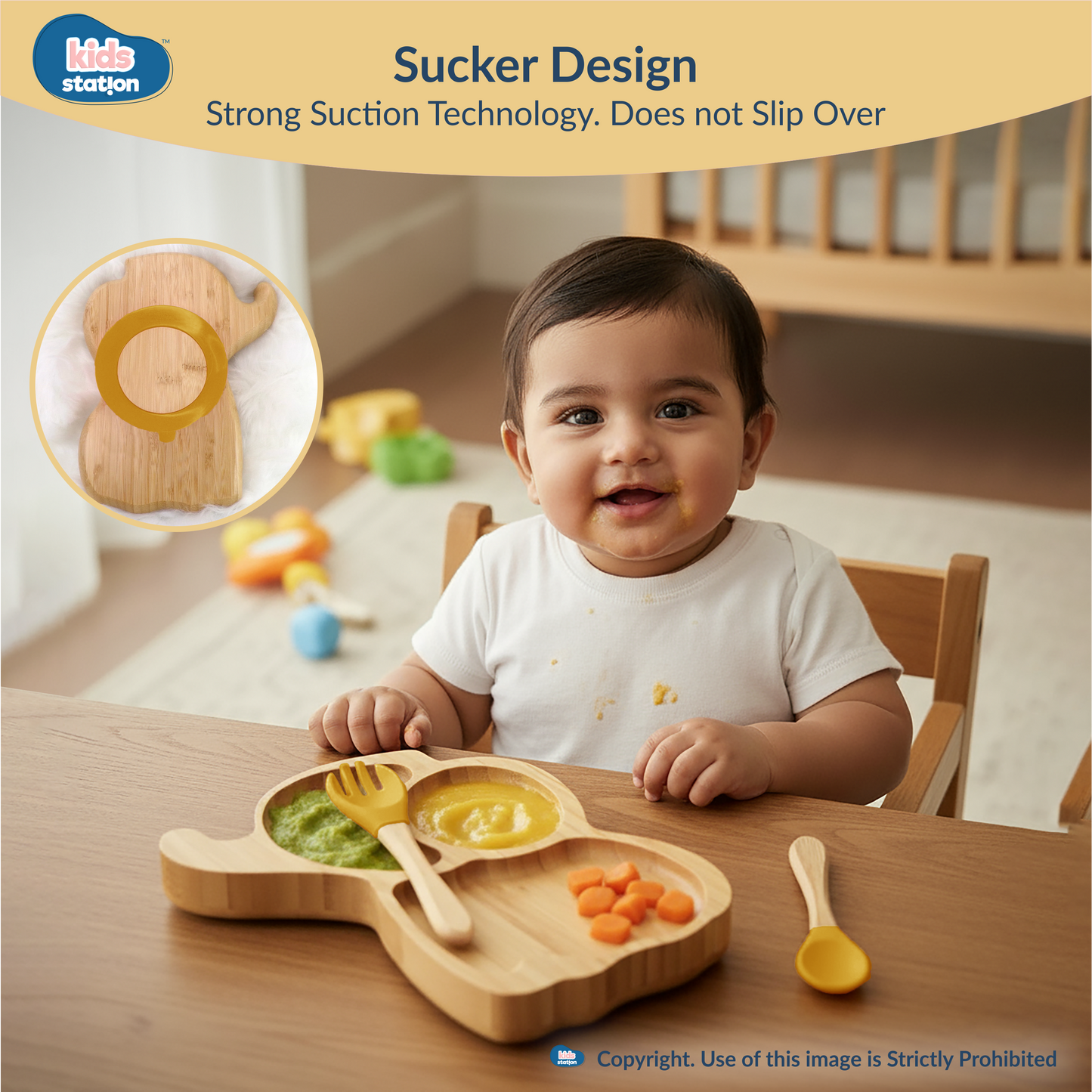 Elephant Eco Friendly Baby Bamboo Feeding Set