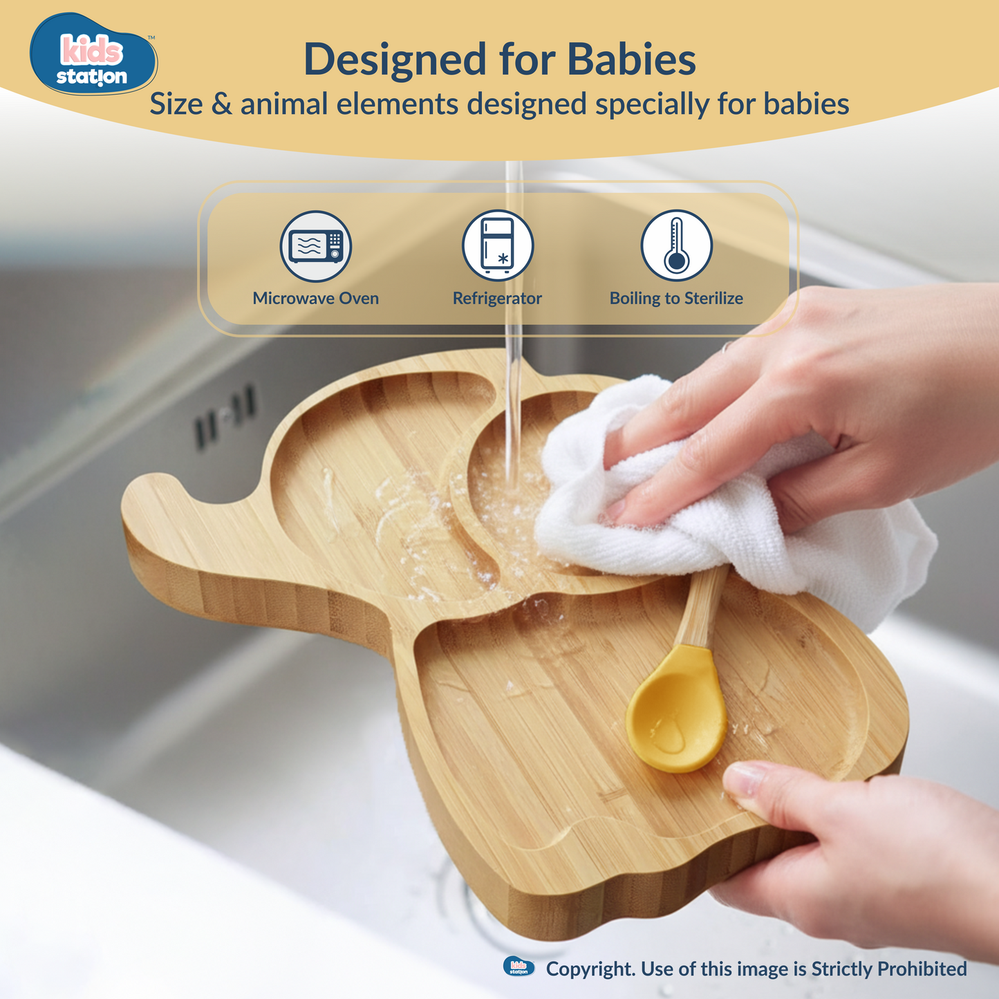 Elephant Eco Friendly Baby Bamboo Feeding Set