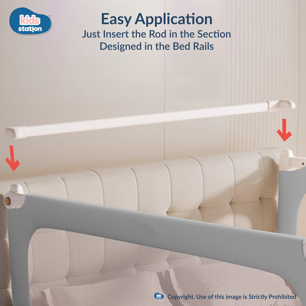 Kids Station 4th Side Connecting Rod for New Model of Baby Bed Rail Guard