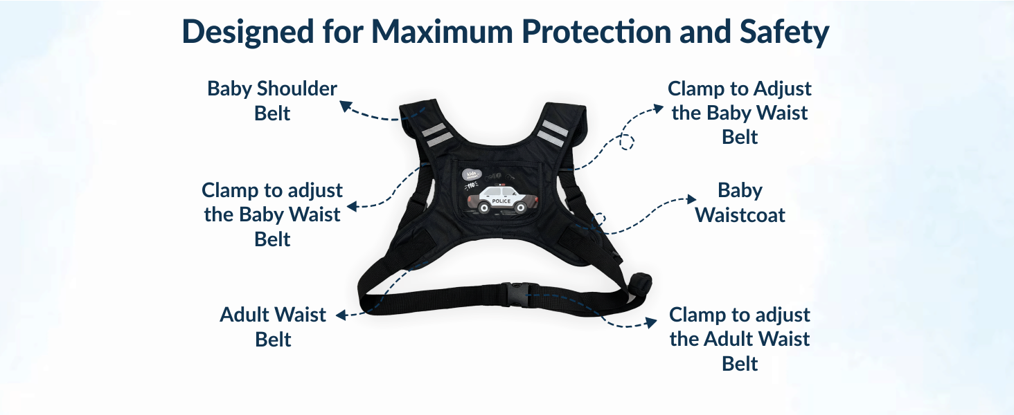 Two-Wheeler Safety Belt for Kids Protection