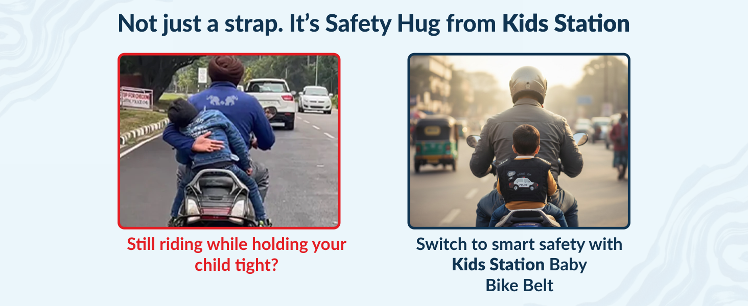 Two-Wheeler Safety Belt for Kids Protection