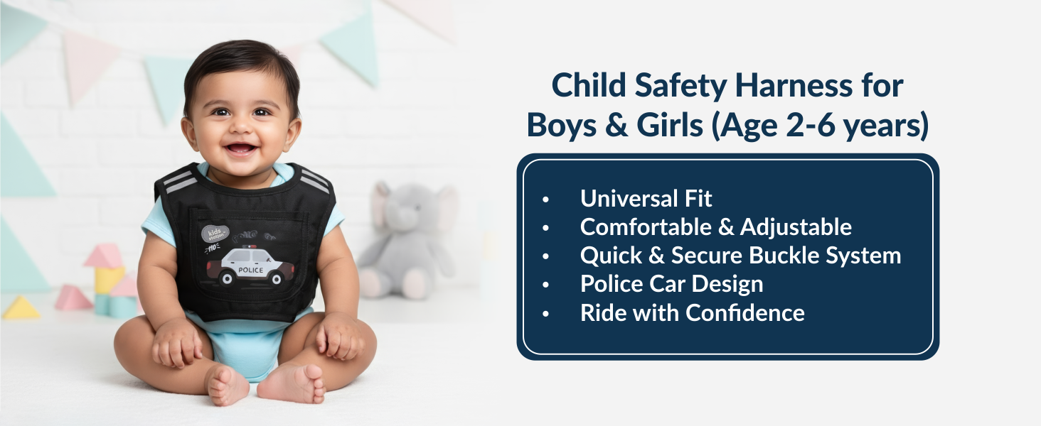 Two-Wheeler Safety Belt for Kids Protection