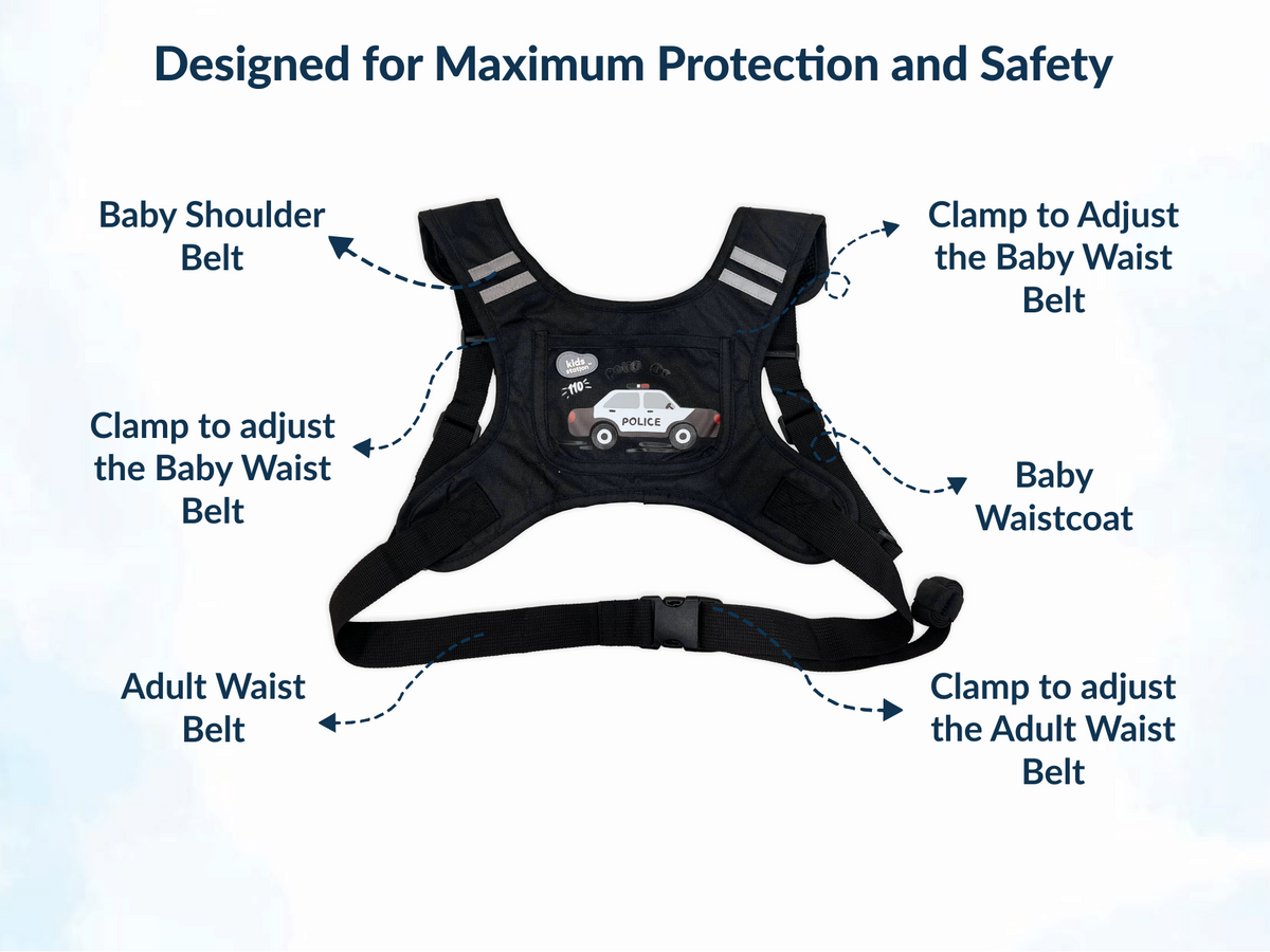 Two-Wheeler Safety Belt for Kids Protection