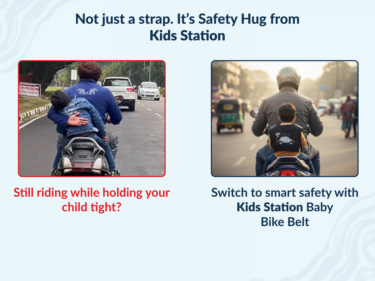 Two-Wheeler Safety Belt for Kids Protection