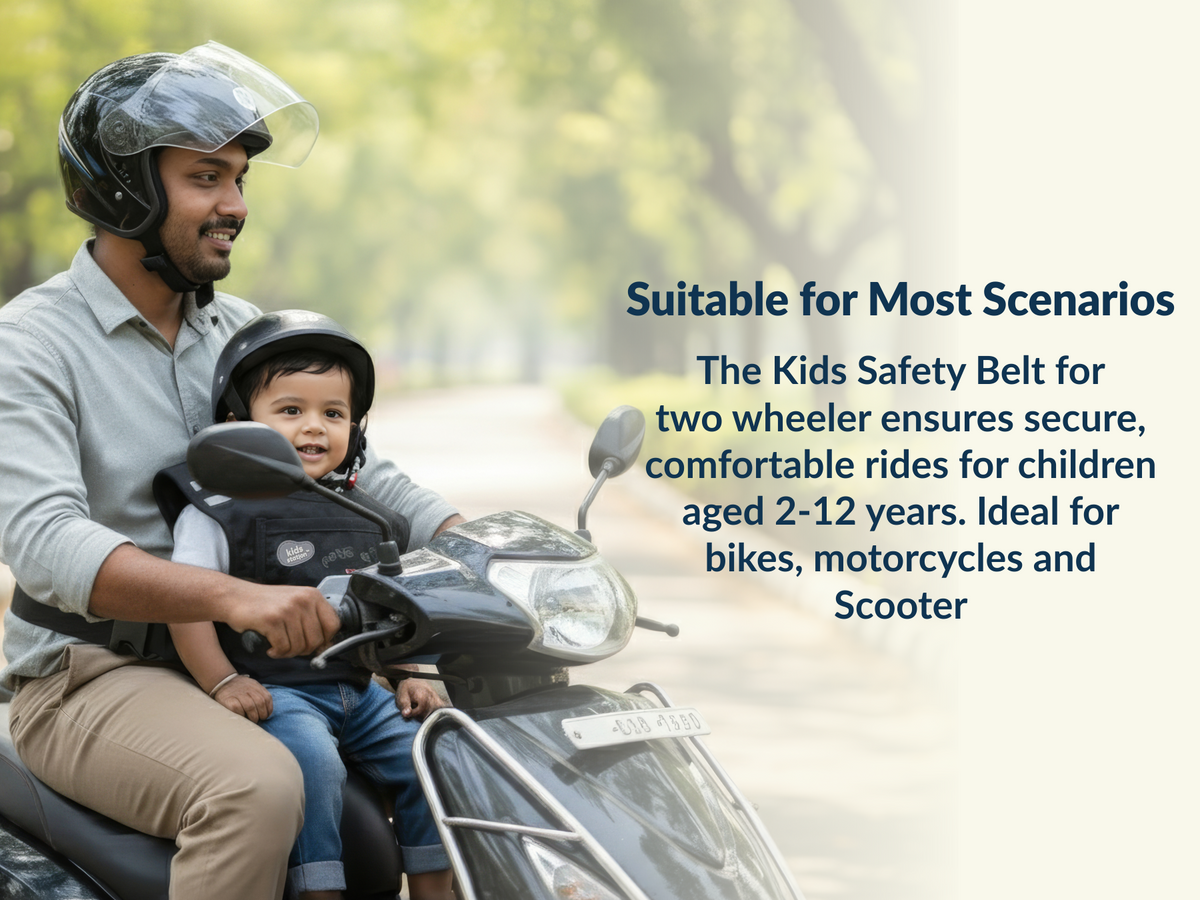 Two-Wheeler Safety Belt for Kids Protection