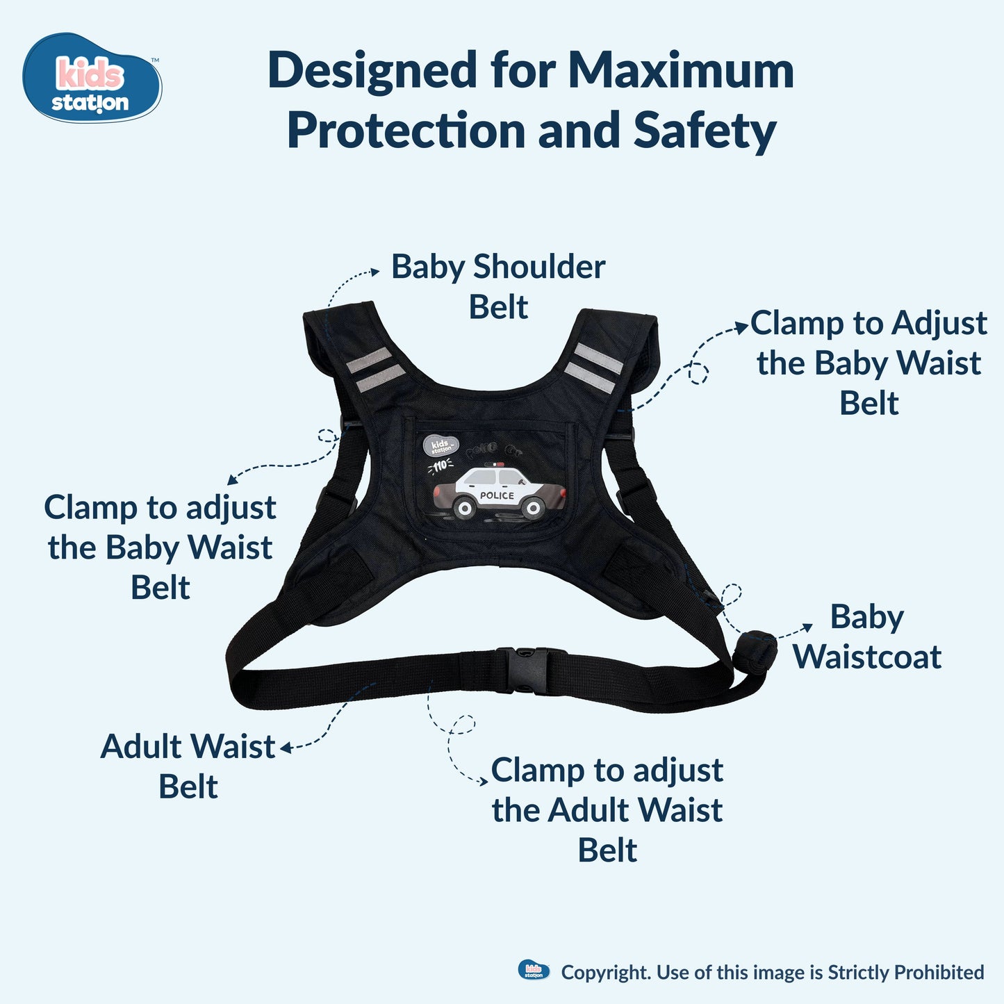 Two-Wheeler Safety Belt for Kids