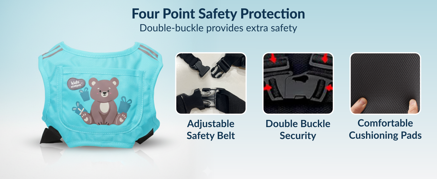 Two-Wheeler Safety Belt for Kids Protection