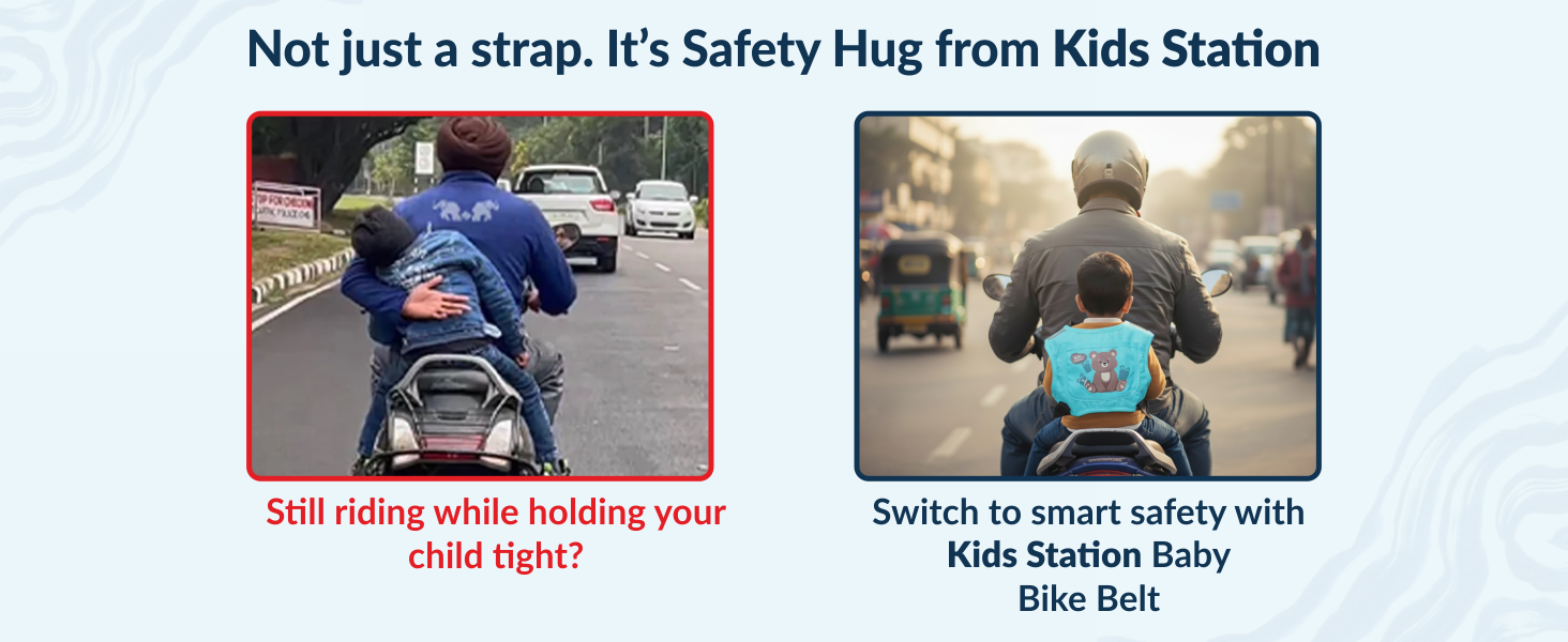 Two-Wheeler Safety Belt for Kids Protection