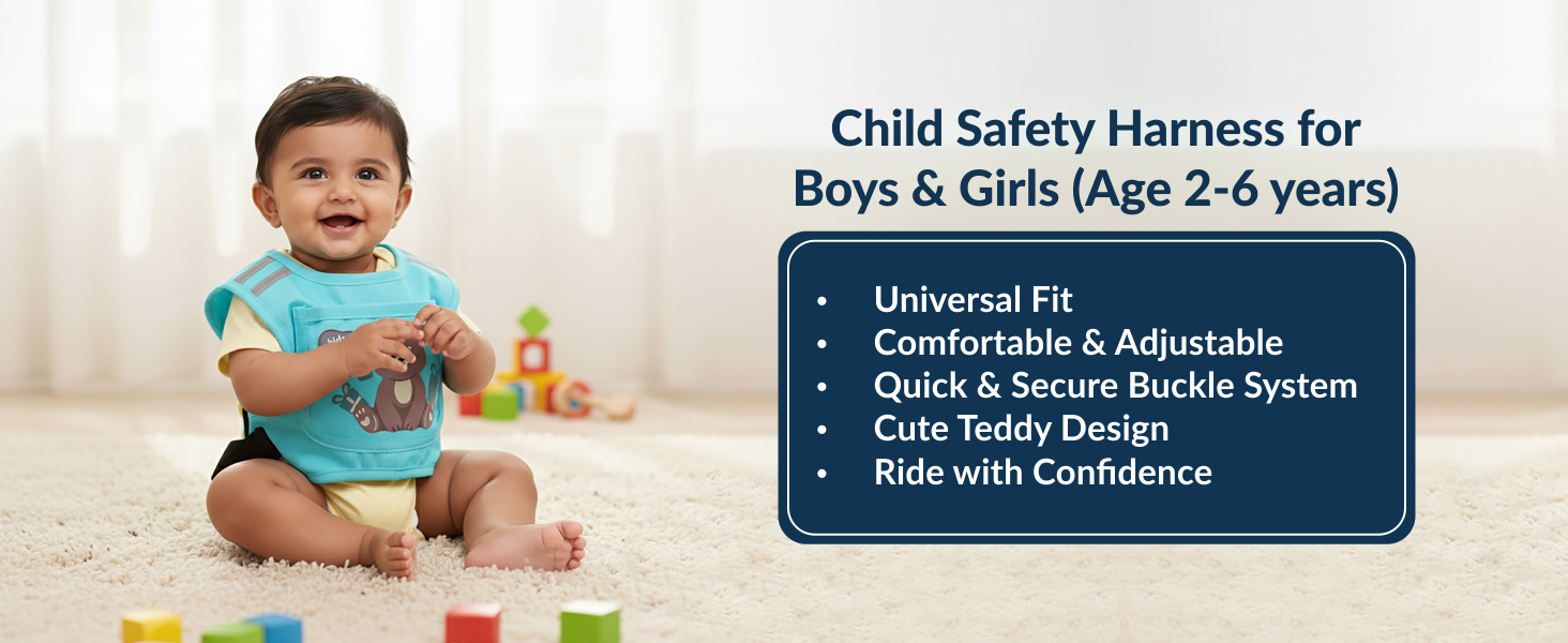 Two-Wheeler Safety Belt for Kids Protection