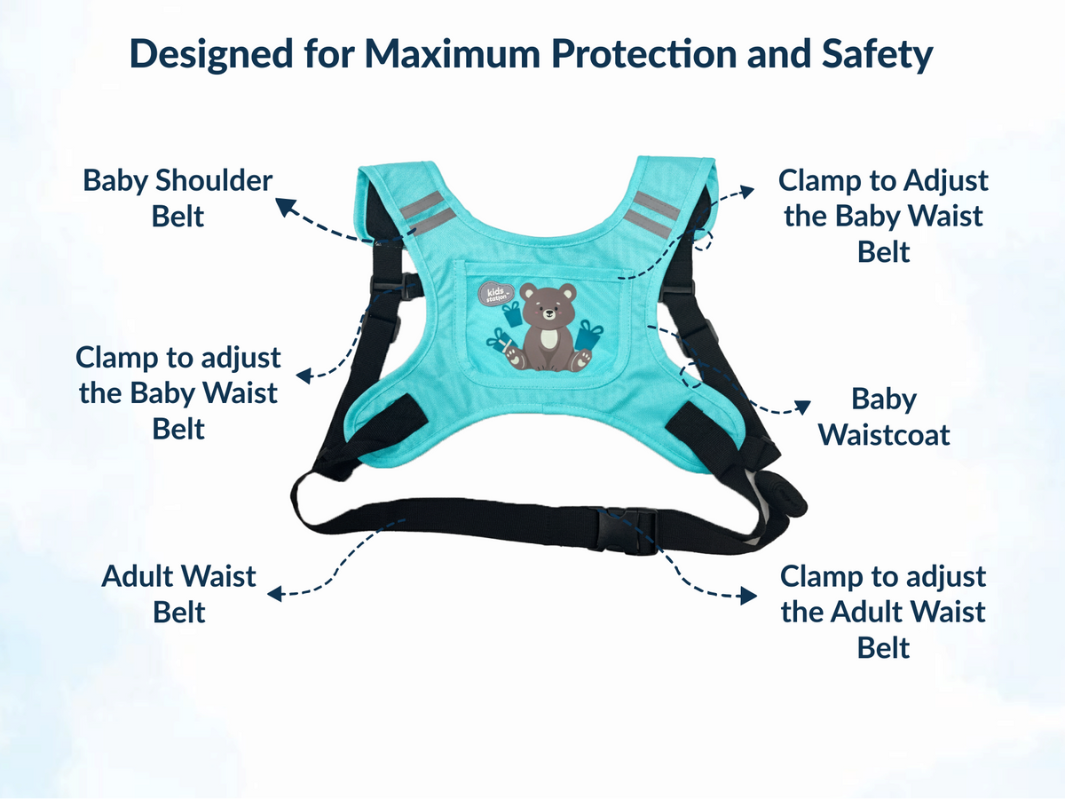 Two-Wheeler Safety Belt for Kids Protection