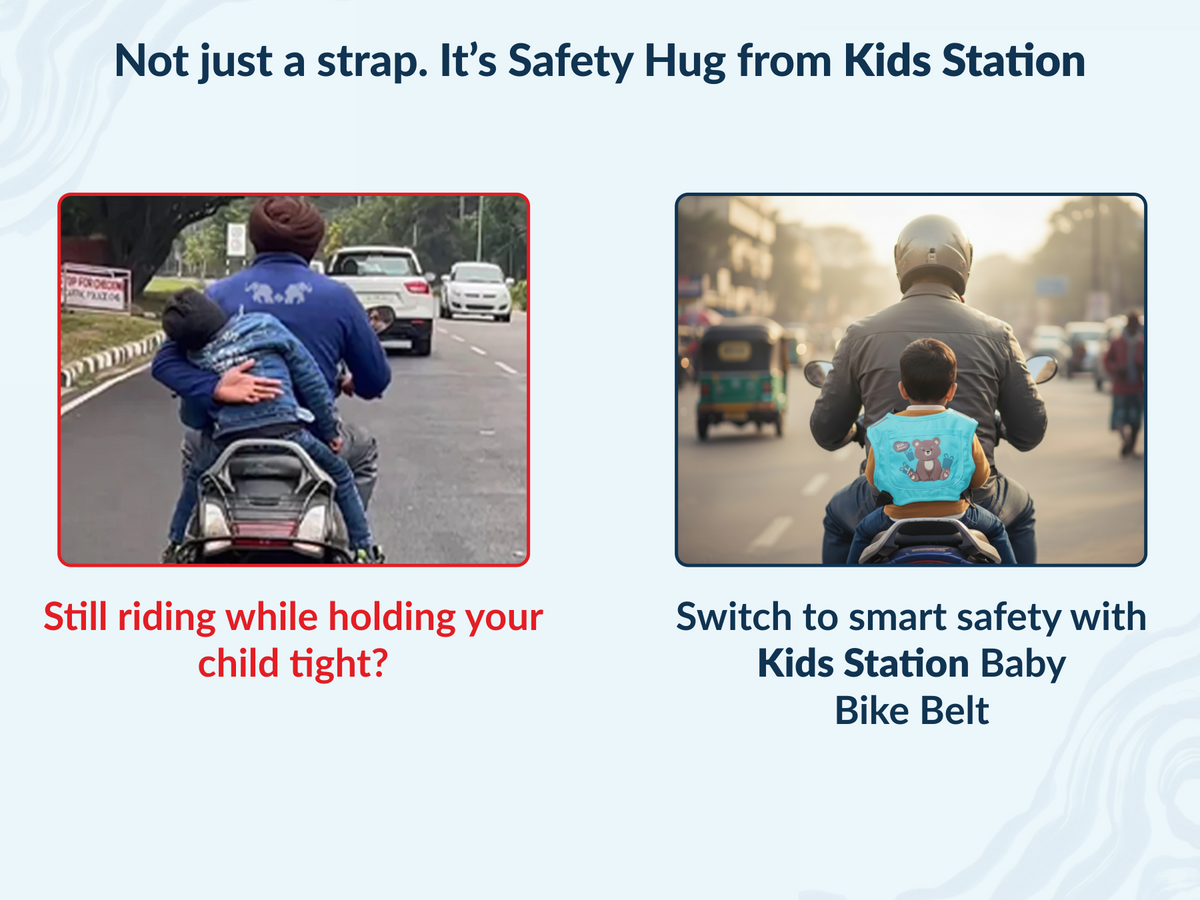 Two-Wheeler Safety Belt for Kids Protection