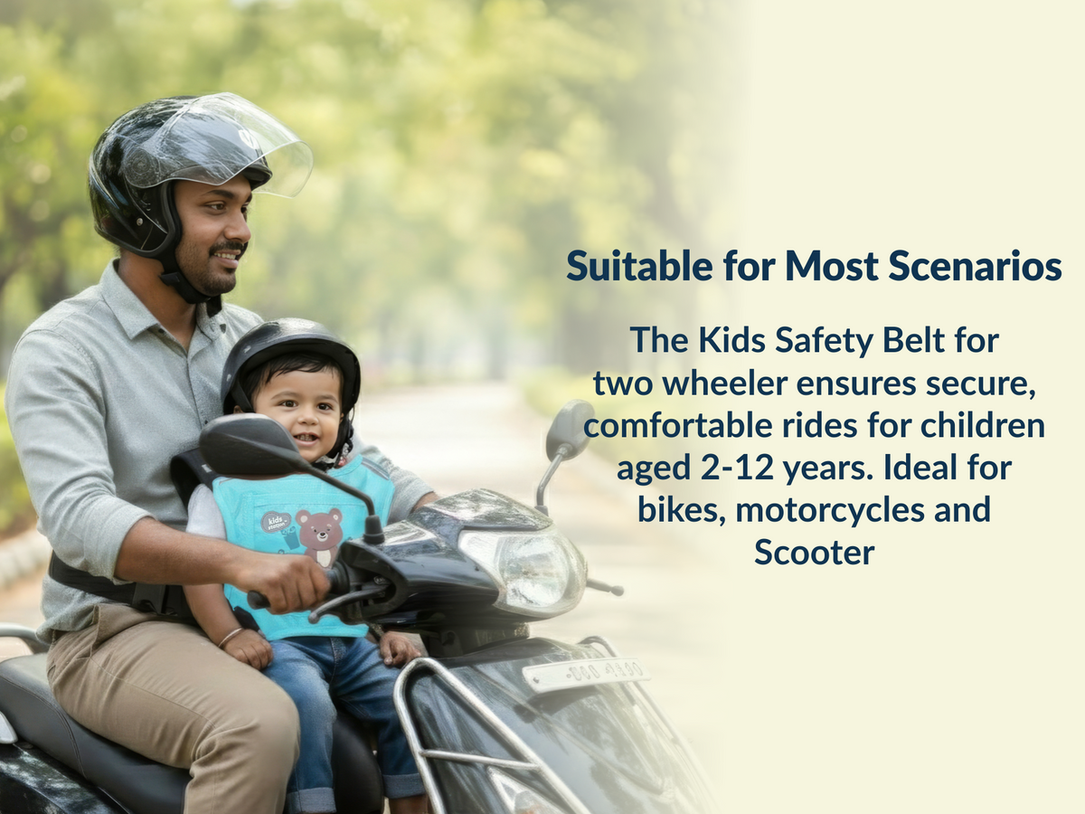 Two-Wheeler Safety Belt for Kids Protection