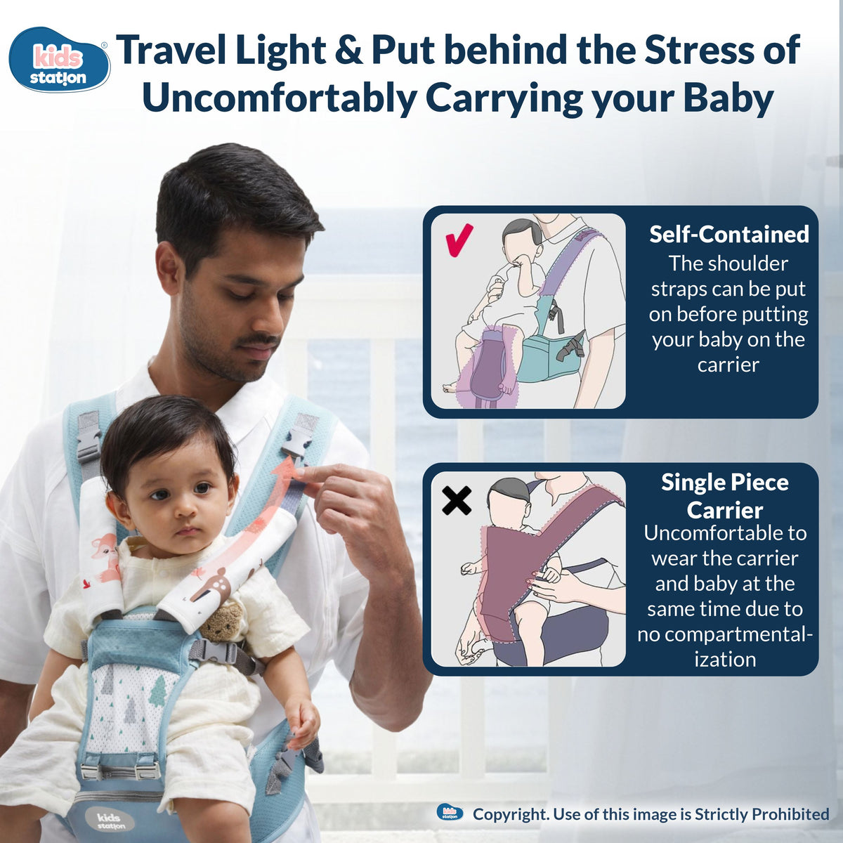Ergo Baby 4-in-1 Cotton Based Baby Carrier Basket