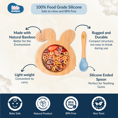 EcoBunny Bamboo Baby Tableware Set for Babies