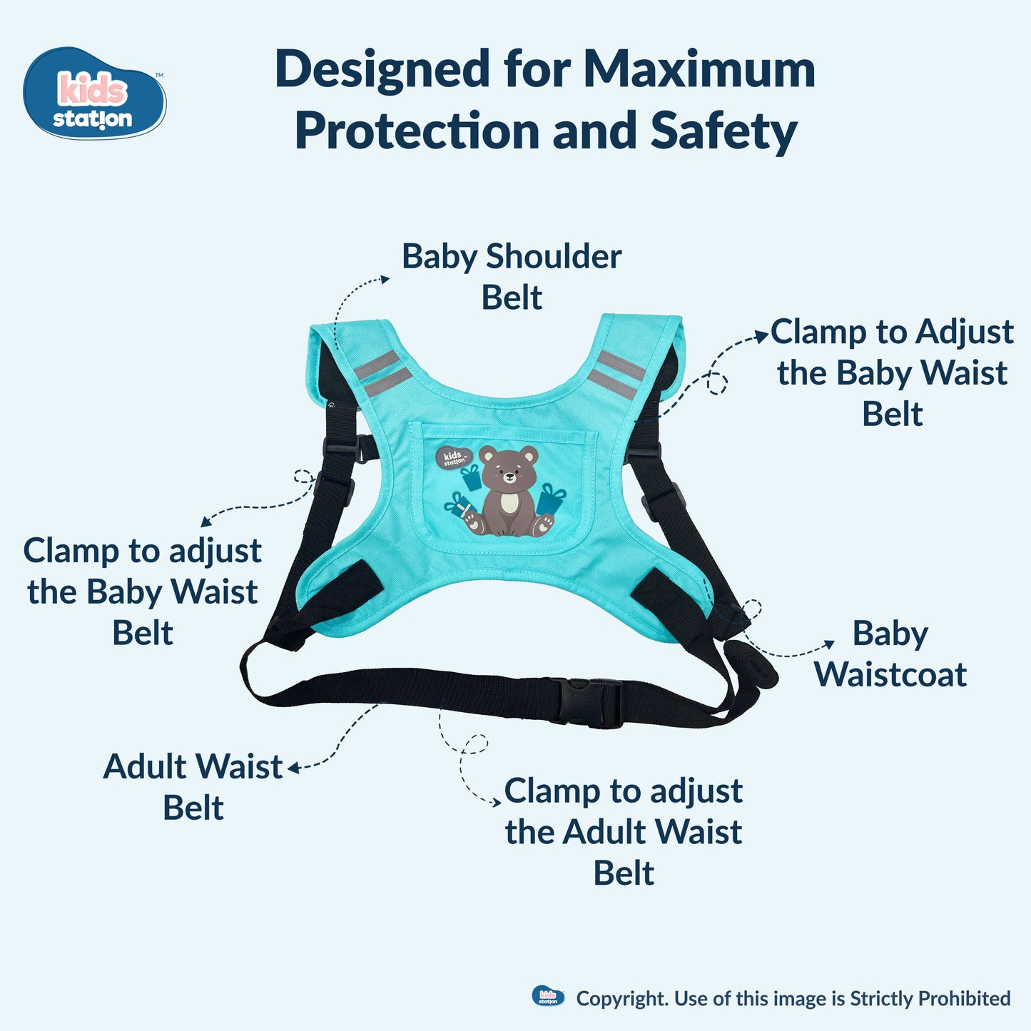 Two-Wheeler Safety Belt for Kids