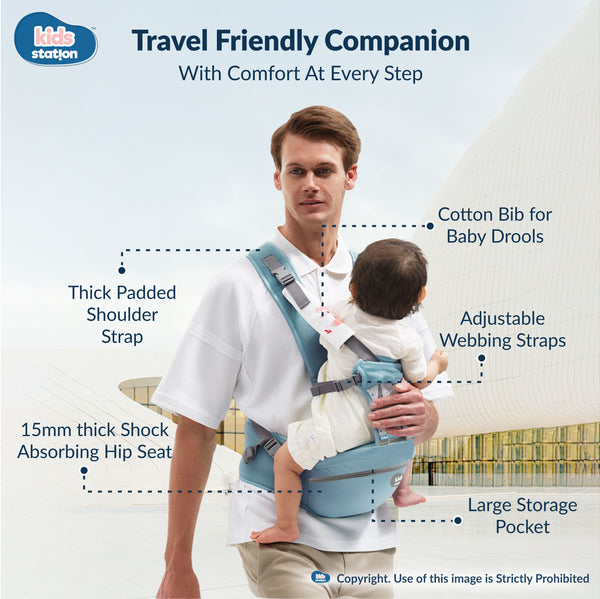 Kids Station Ergo Baby 4-in-1 Cotton Baby Carrier for New-born to Toddler
