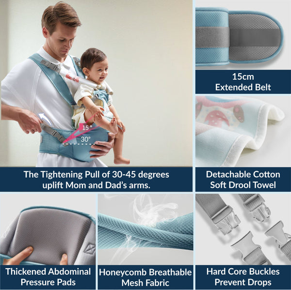 Kids Station Ergo Baby 4-in-1 Cotton Baby Carrier for New-born to Toddler