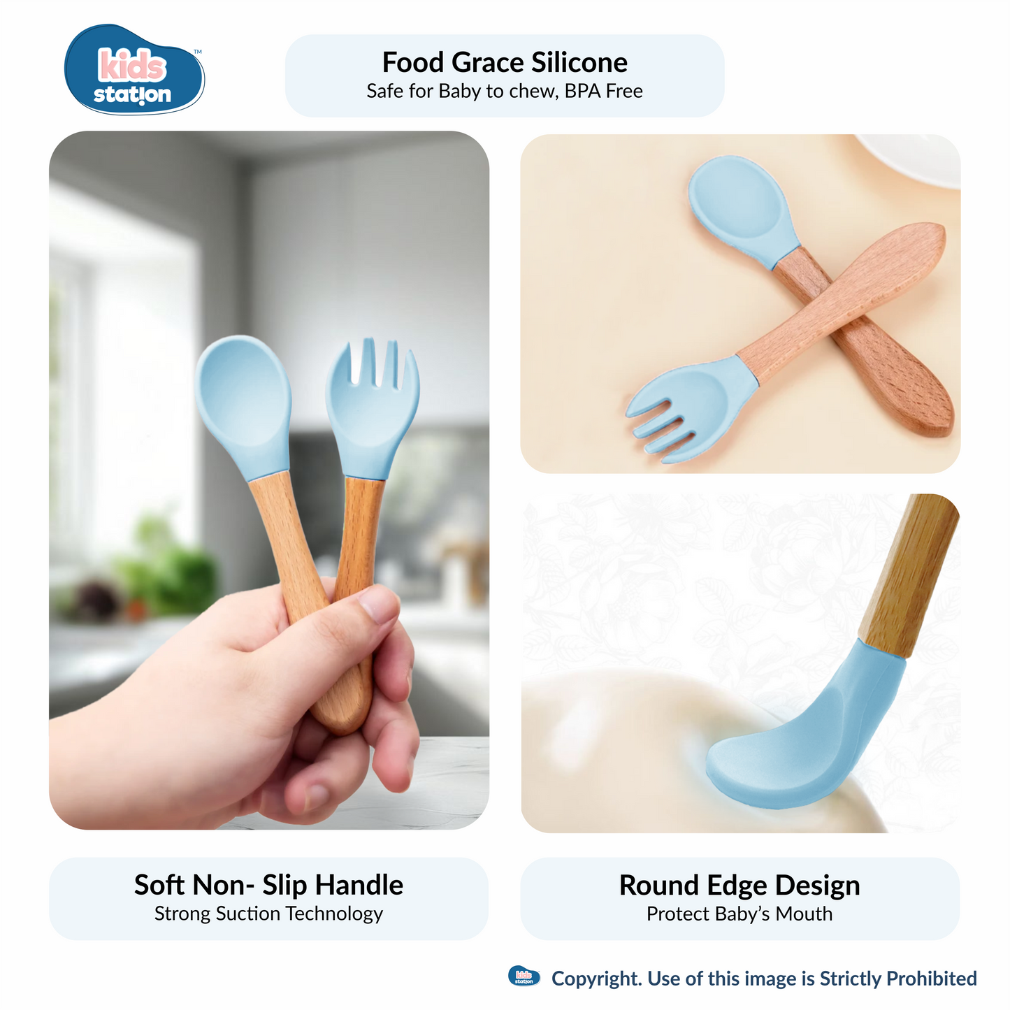 8-in-1 Whale Silicone Feeding Set for Babies