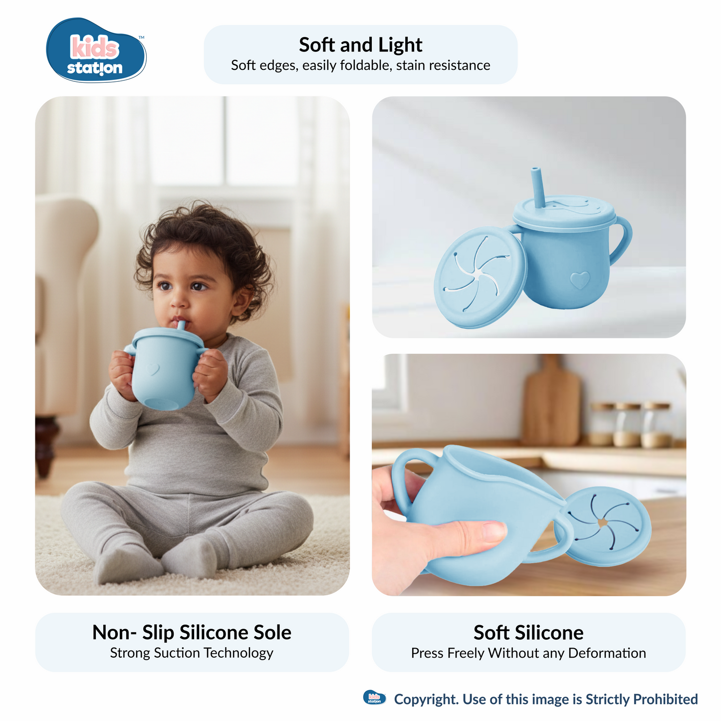 8-in-1 Whale Silicone Feeding Set for Babies