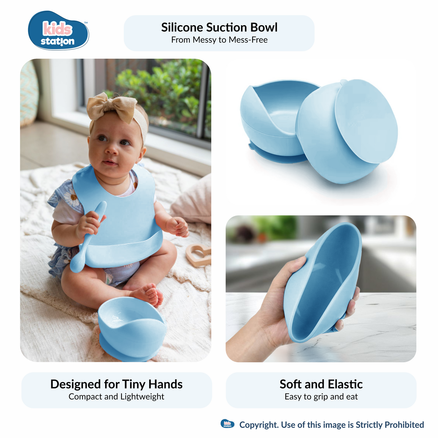 8-in-1 Whale Silicone Feeding Set for Babies
