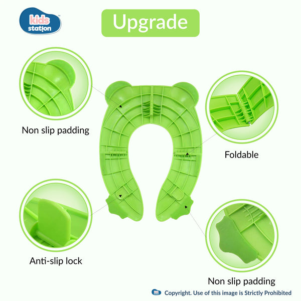Kids Station Foldable Frog-Shaped Potty Seat – Cute, Comfortable & Safe for Toddlers