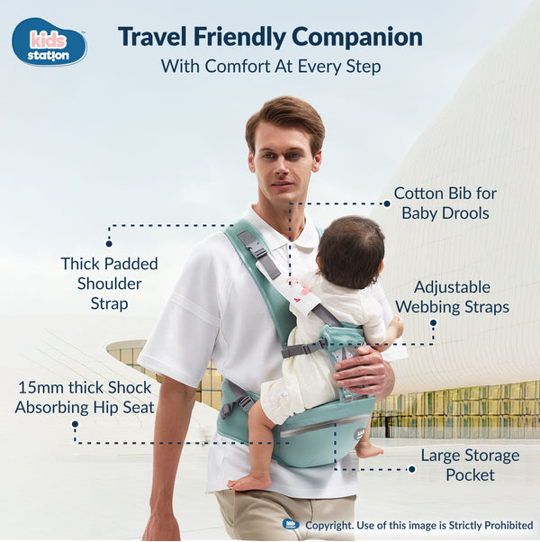 Kids Station Ergo Baby 4-in-1 Cotton Baby Carrier for New-born to Toddler