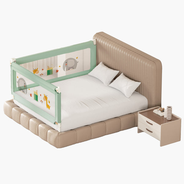Kids Station Foldable & Portable Baby Bed Rail Guard – 2 Side Protection, Made in India, Patented Design