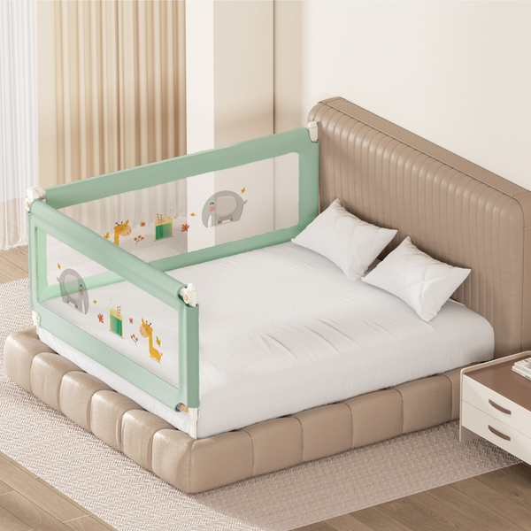 Kids Station Foldable & Portable Baby Bed Rail Guard – 2 Side Protection, Made in India, Patented Design