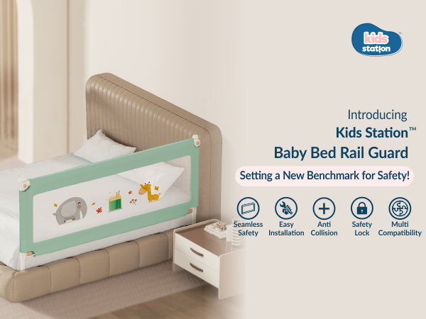 1-Side Foldable New Model Baby Bed Rail Guard