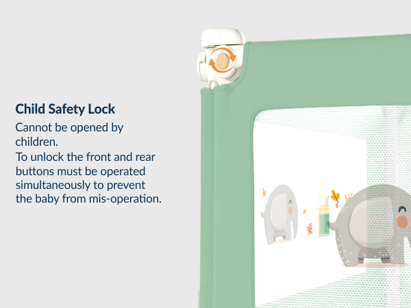 3-Side Foldable New Model Baby Bed Rail Guard