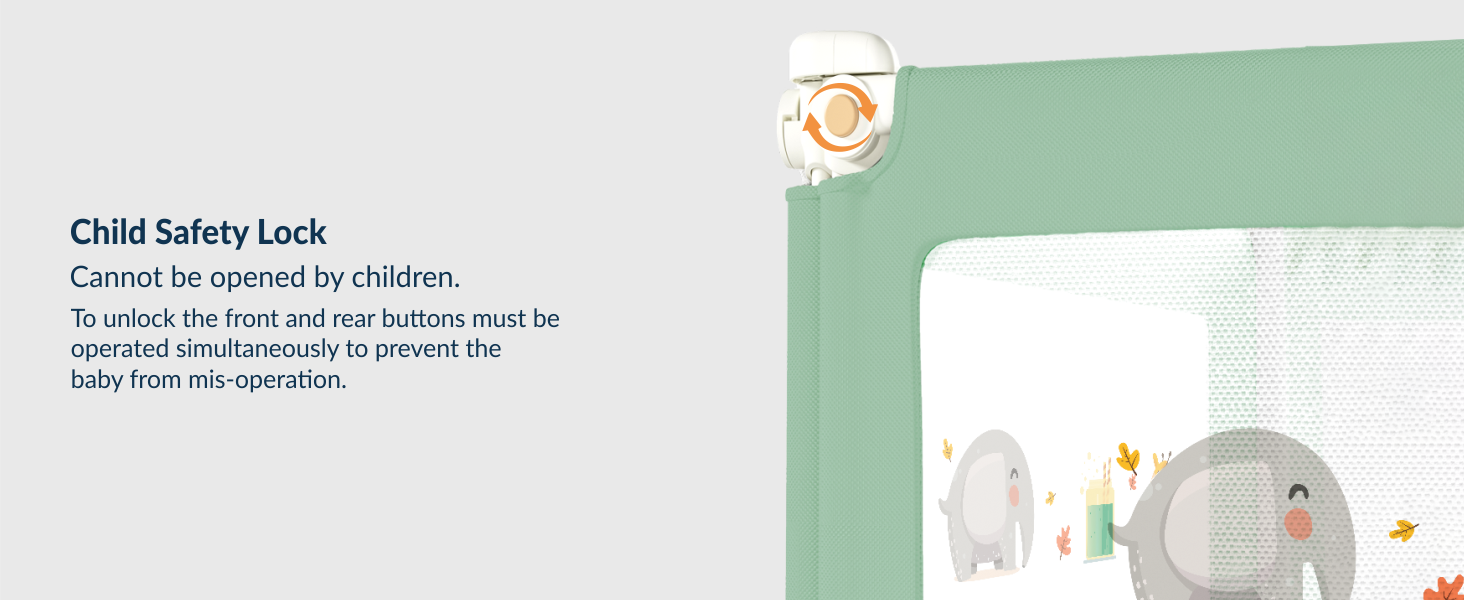 3-Side Foldable New Model Baby Bed Rail Guard